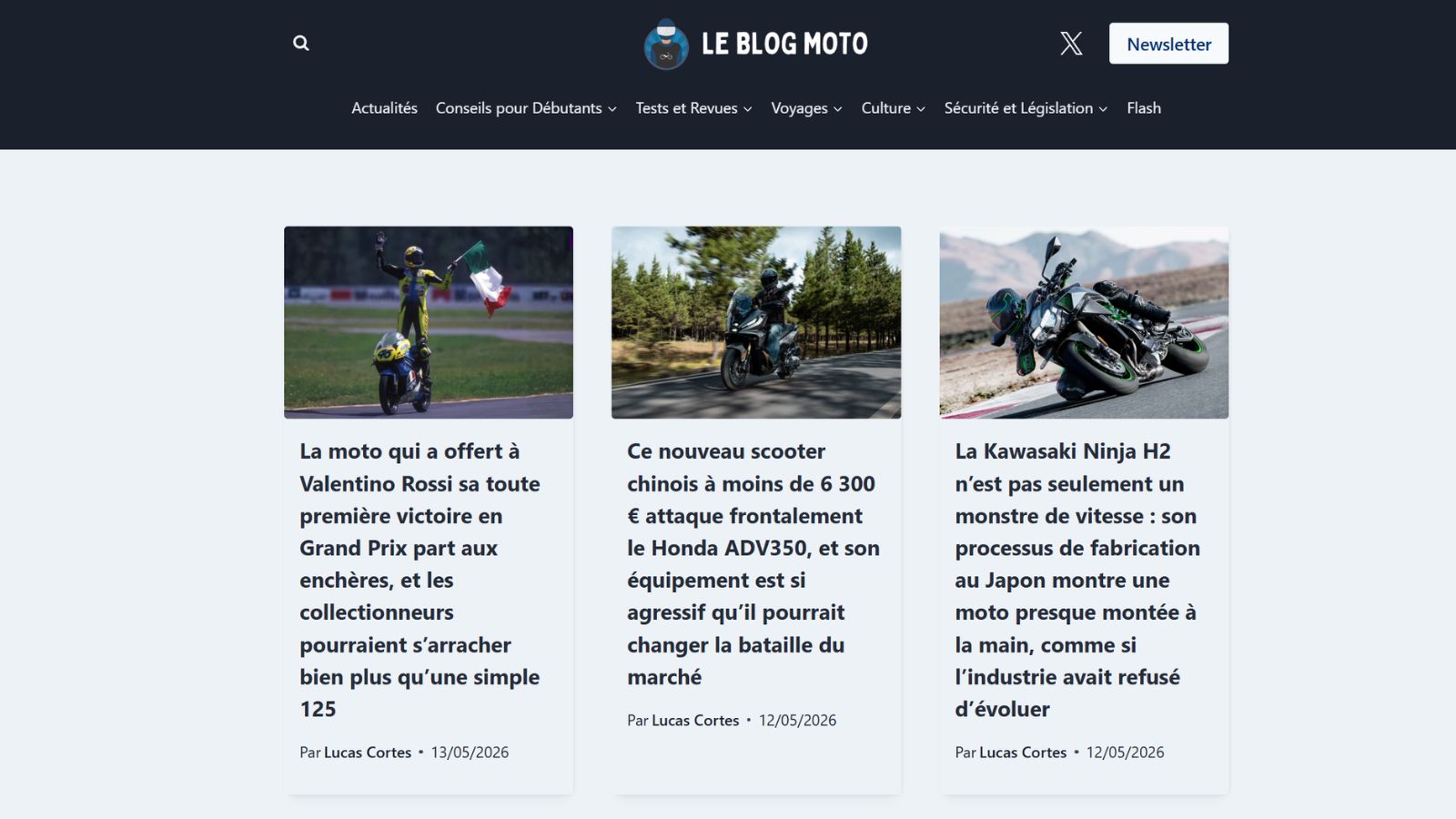 Aperçu de Le Blog Moto